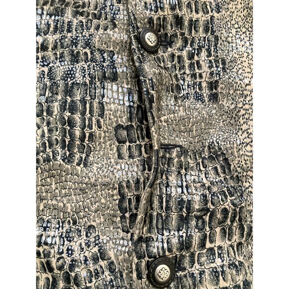 Live Collection Bijan Danialian Suit Set Mens 2XL Coat Pants Snake AOP Baggy NWT - Picture 7 of 16